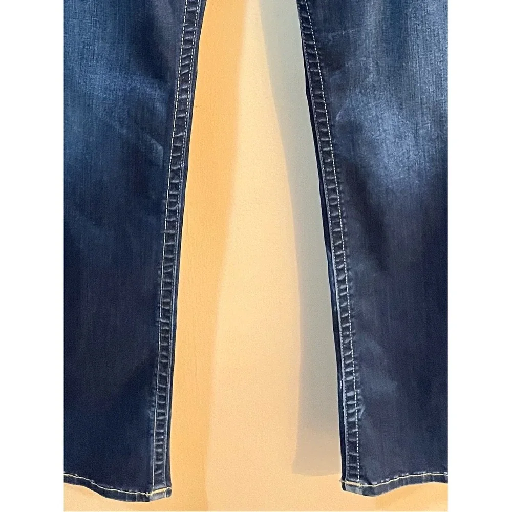 True Religion Ricky‎ Flap Relaxed Straight Jeans Men's W32 L33 Dark Wash Blue